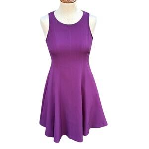 Banana Republic Plum Fit & Flare Dress Women's Size 0 Petite